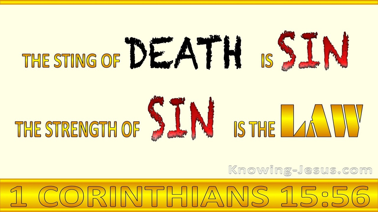 1 Corinthians 15:56 The Sting of Death is Sin (gold)